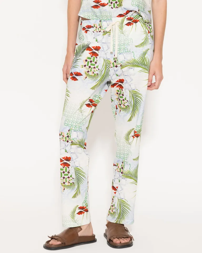 Mono estampado de algodón con cintura elástica para mujer de Jazmin Chebar en Monos para argentina