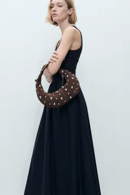Vestido evasé tejido combinado de Mango en Vestidos para argentina
