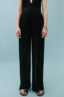 Pantalón recto semitransparente de Mango en Pantalones para argentina