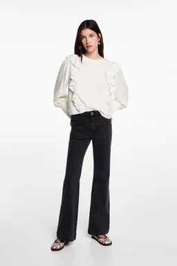 Blusa fruncida con volantes de Mango Teen en Blusas para argentina