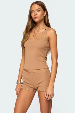 Hasel grommet ribbed tank top de Edikted en Tops para argentina