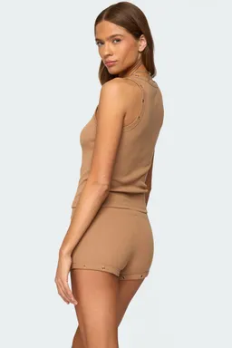 Hasel grommet ribbed tank top de Edikted en Tops para argentina