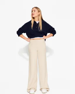 Pantalón wide leg rib soft de Bershka en Pantalones para argentina