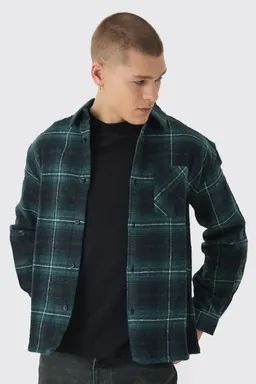 Camisa cuadros manga larga oversize de Boohooman en Camisas para argentina