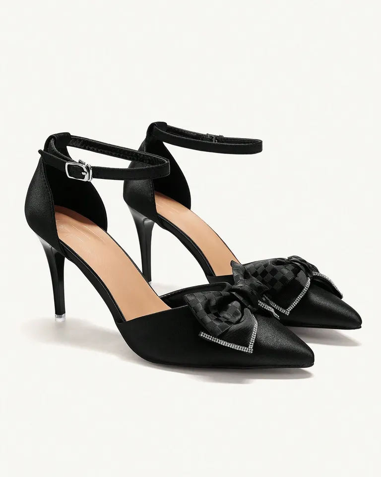 Chicest Tacones Punta Lazo Festivo de Cuccoo Zapatos con Tacos