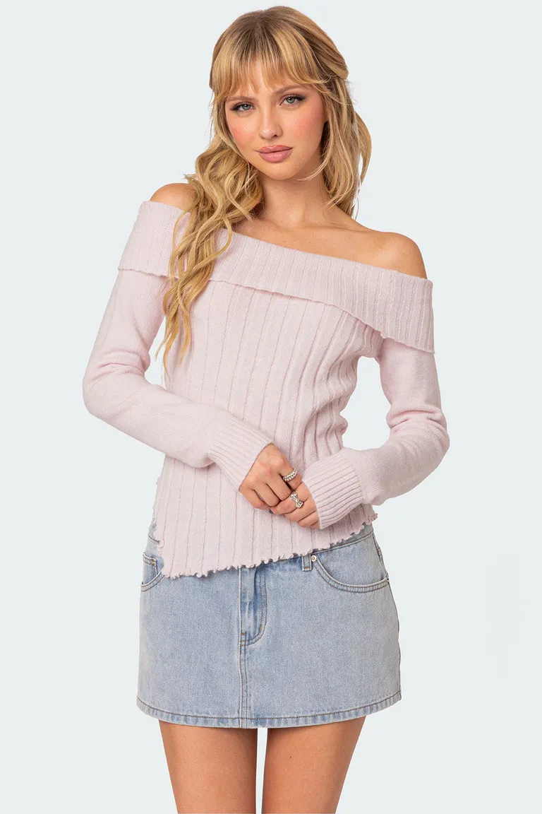 Top tejido doblado sonya de Edikted en Buzos y Sweaters para argentina