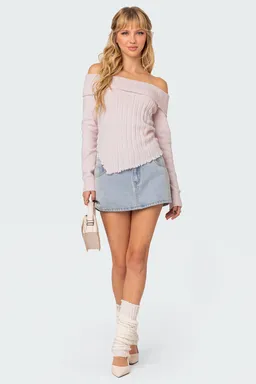 Top tejido doblado sonya de Edikted en Buzos y Sweaters para argentina