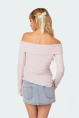 Top tejido doblado sonya de Edikted en Buzos y Sweaters para argentina