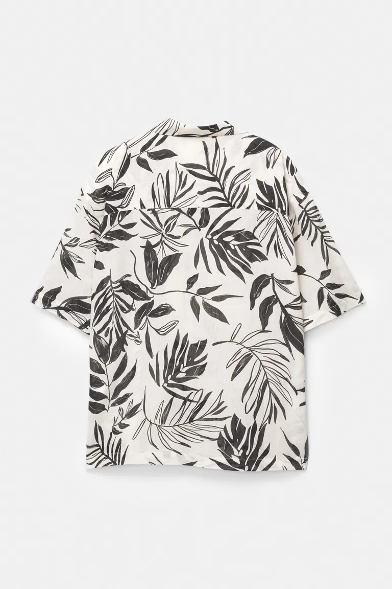 Camisa manga corta hojas de Pull&Bear en Camisas para argentina