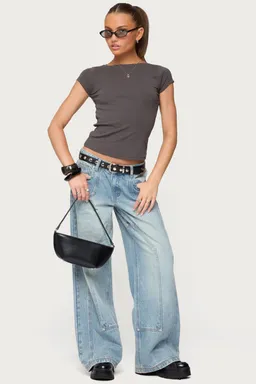 Dema jeans tiro bajo western de Edikted en Pantalones para argentina