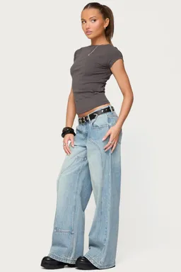 Dema jeans tiro bajo western de Edikted en Pantalones para argentina