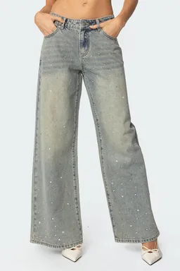 Jean tiro bajo strass de Edikted en Pantalones para argentina