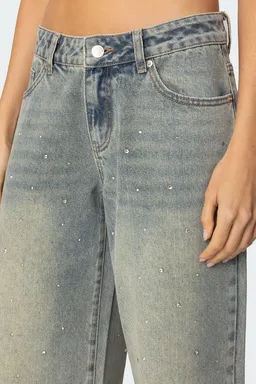 Jean tiro bajo strass de Edikted en Pantalones para argentina