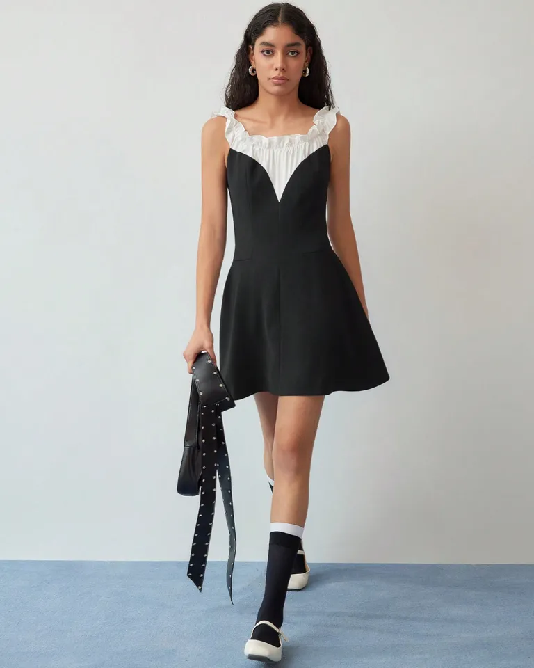 Vestido hombros descubiertos volantes de Motf en Vestidos para argentina