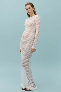 Vestido crochet espalda descubierta de Mango en Vestidos para argentina
