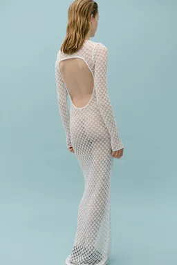 Vestido crochet espalda descubierta de Mango en Vestidos para argentina