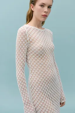 Vestido crochet espalda descubierta de Mango en Vestidos para argentina