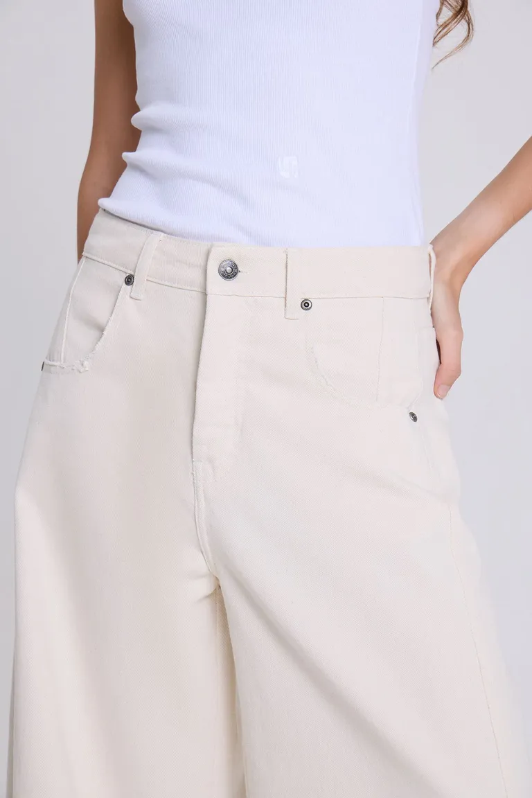 Pantalones barrel de corte holgado y fresco en tela de algodón de Maria Cher en Pantalones para argentina