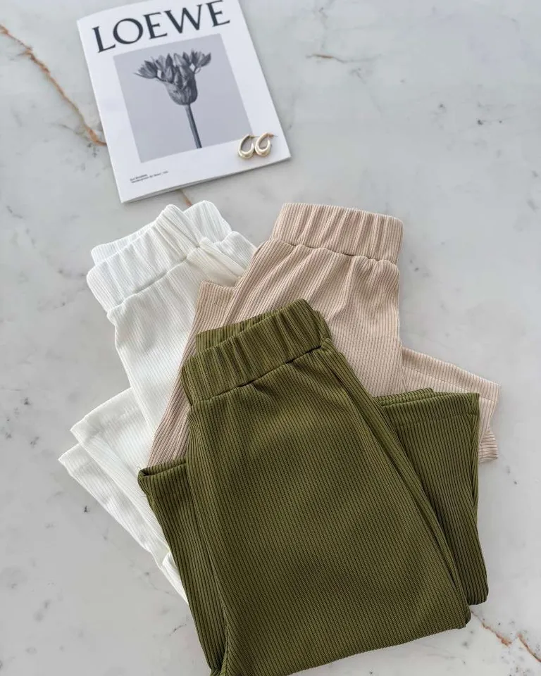 Pantalones Palazzo de microfibra en color verde para mujer de Hesed en Pantalones para argentina