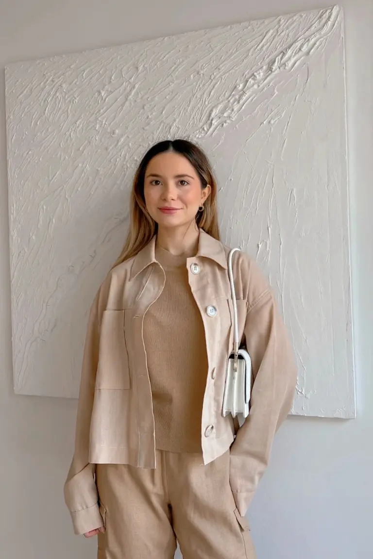 Chaqueta Crop de Lino de Hesed en Chaquetas para argentina