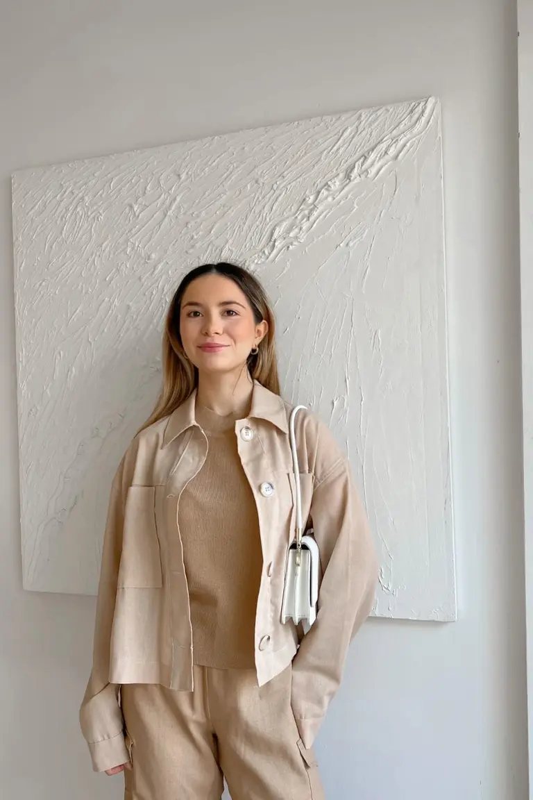 Chaqueta Crop de Lino de Hesed en Chaquetas para argentina