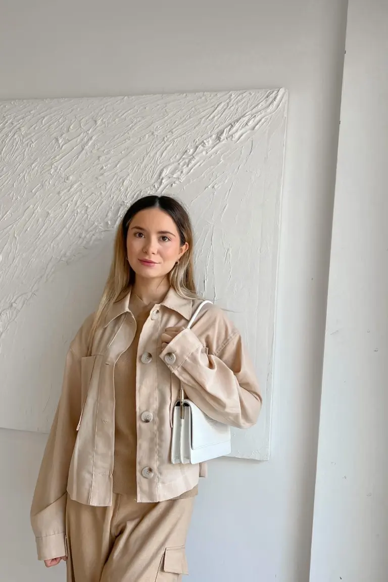 Chaqueta Crop de Lino de Hesed en Chaquetas para argentina