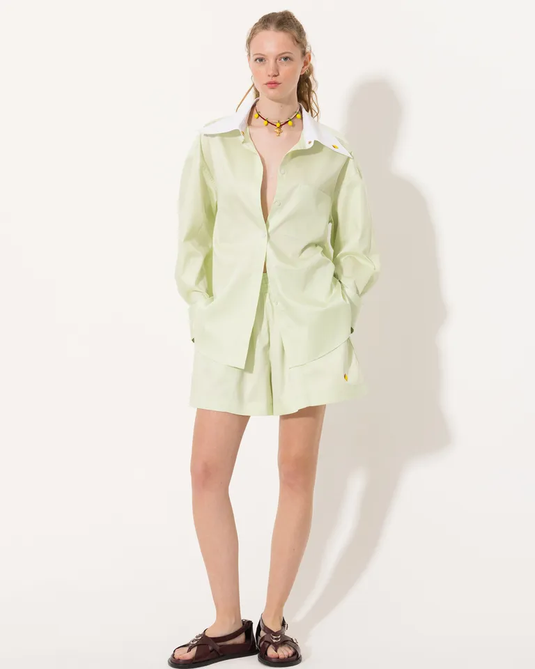 Camisa de algodón de corte relajado con detalles en contraste de Jazmin Chebar en Camisas para argentina