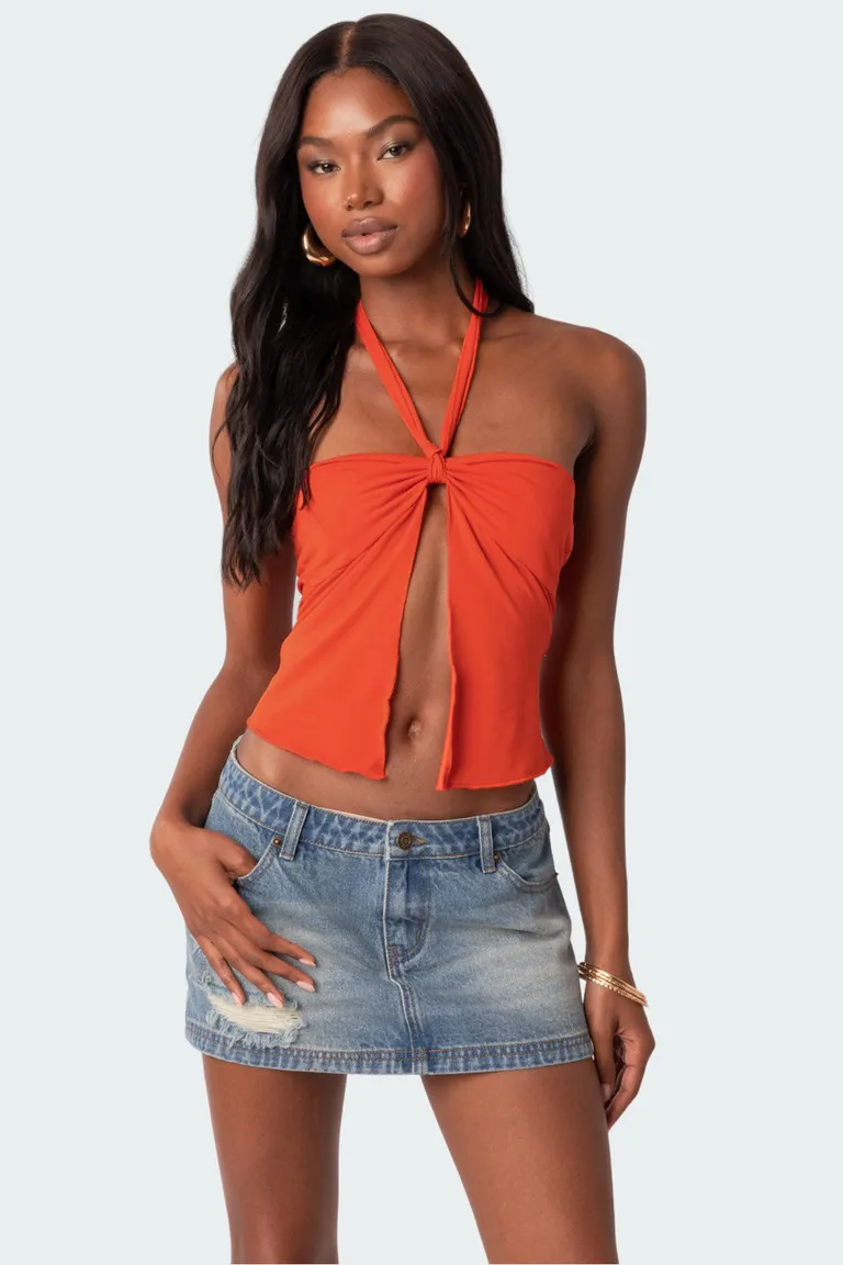 Top julia con abertura frontal de Edikted en Tops para argentina