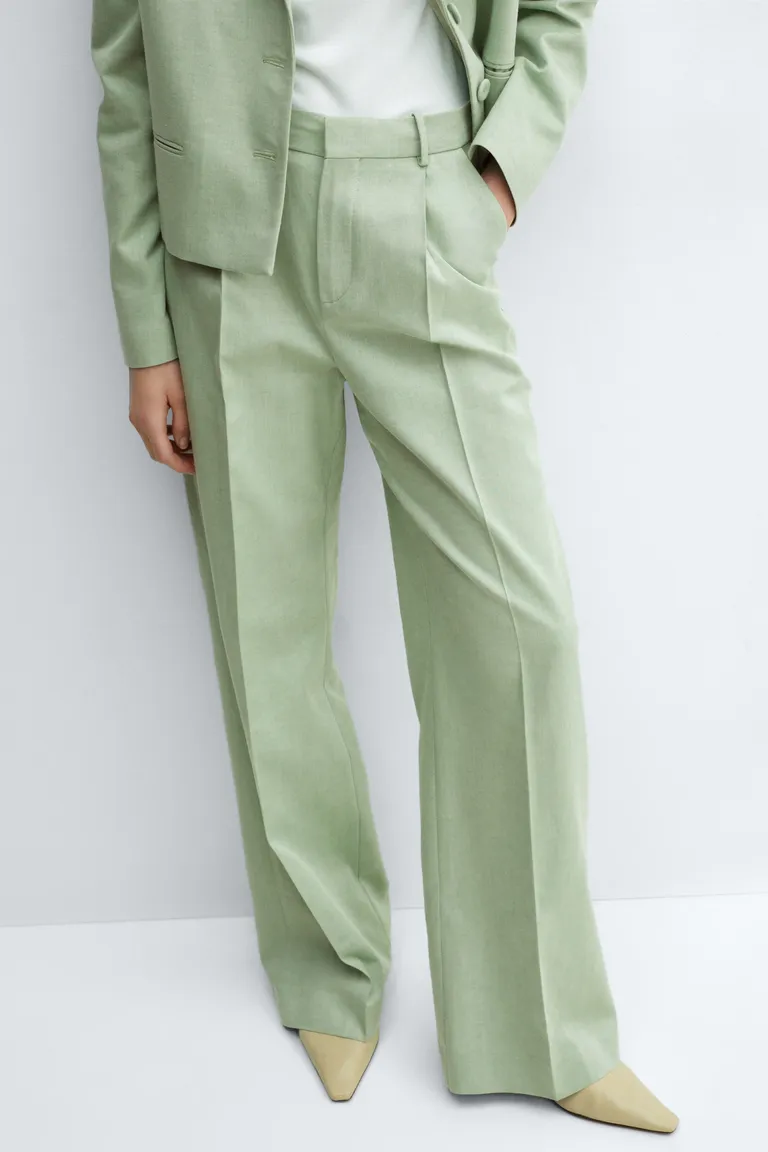 Wideleg traje con pinzas de Mango en Pantalones para argentina