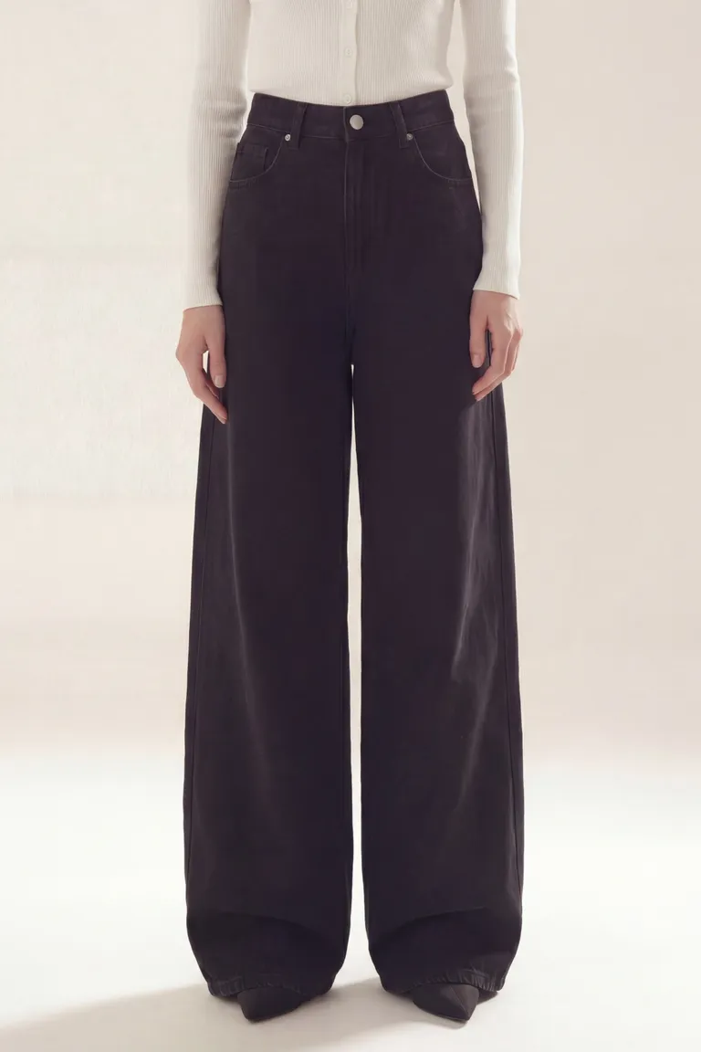 Pantalón de corte super amplio de tiro alto con diseño de piernas holgadas de Akiabara en Pantalones para argentina