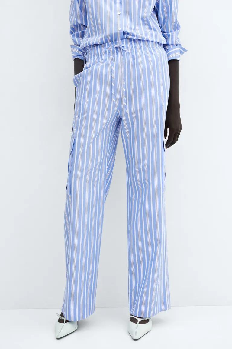 Pantalón cargo algodón rayas de Mango en Pantalones para argentina