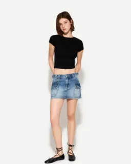 Falda jean cargo tiras de Bershka en Faldas para argentina