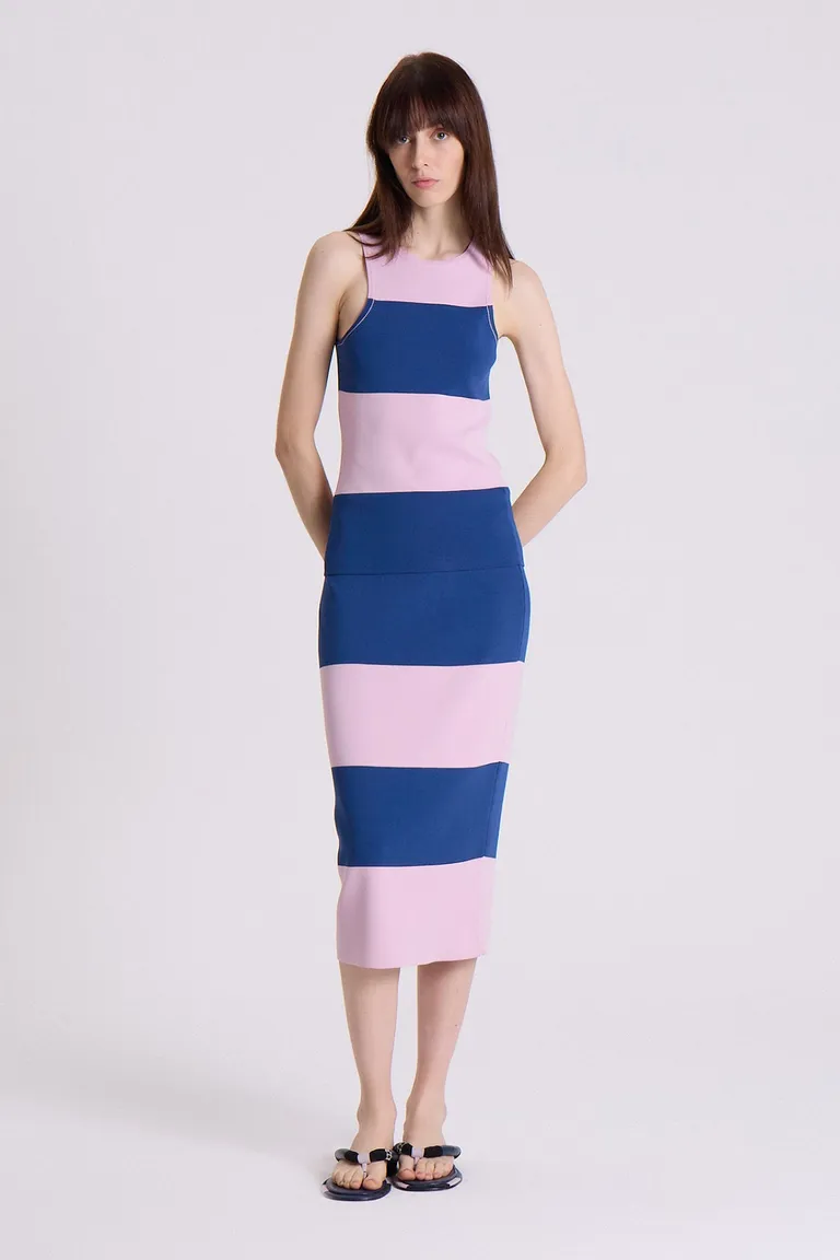 Top de dos colores con corte ajustado y escote redondo de Maria Cher en Tops para argentina