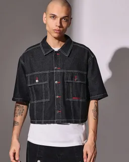Chaqueta corta denim urbana oversize de Sumwon en Camisas para argentina