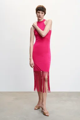 Vestido halter con flecos de Mango en Vestidos para argentina