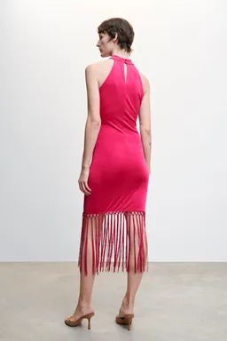 Vestido halter con flecos de Mango en Vestidos para argentina