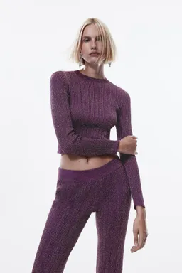 Jersey lúrex cuello redondo de Mango en Buzos y Sweaters para argentina