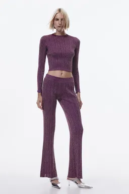 Jersey lúrex cuello redondo de Mango en Buzos y Sweaters para argentina