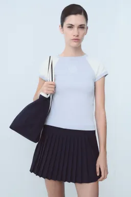 Camiseta algodón contraste de Mango en Remeras para argentina