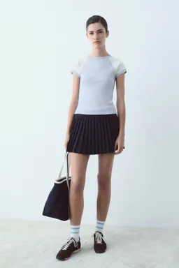 Camiseta algodón contraste de Mango en Remeras para argentina