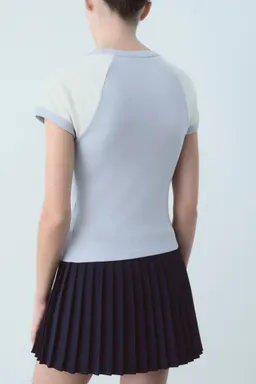 Camiseta algodón contraste de Mango en Remeras para argentina