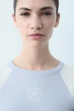 Camiseta algodón contraste de Mango en Remeras para argentina