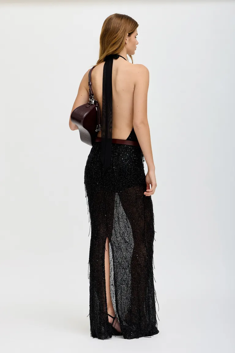 Body de noche confeccionado a mano con textil icónico de Tucci en Bodies para argentina