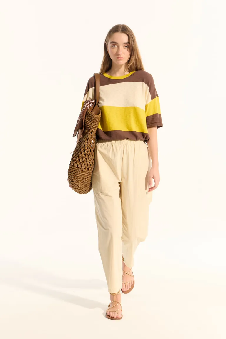 Pantalón de papel con corte slim y cintura elástica de Portsaid en Pantalones para argentina