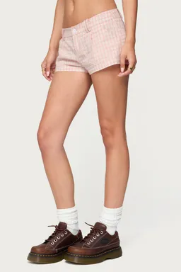 Micro shorts escoceses monty de Edikted en Shorts para argentina