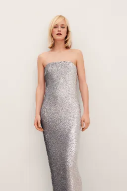 Vestido lentejuelas palabra honor de Mango en Vestidos para argentina