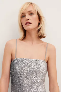 Vestido lentejuelas palabra honor de Mango en Vestidos para argentina