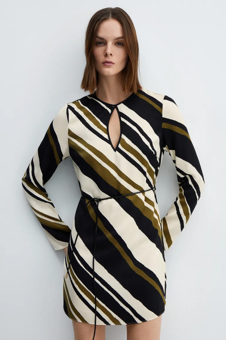 Vestido rayas con cinturón de Mango en Vestidos para argentina