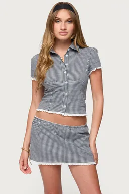 Camisa cuadros paige entallada de Edikted en Camisas para argentina