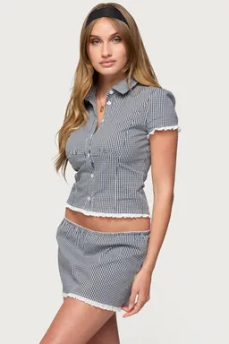 Camisa cuadros paige entallada de Edikted en Camisas para argentina